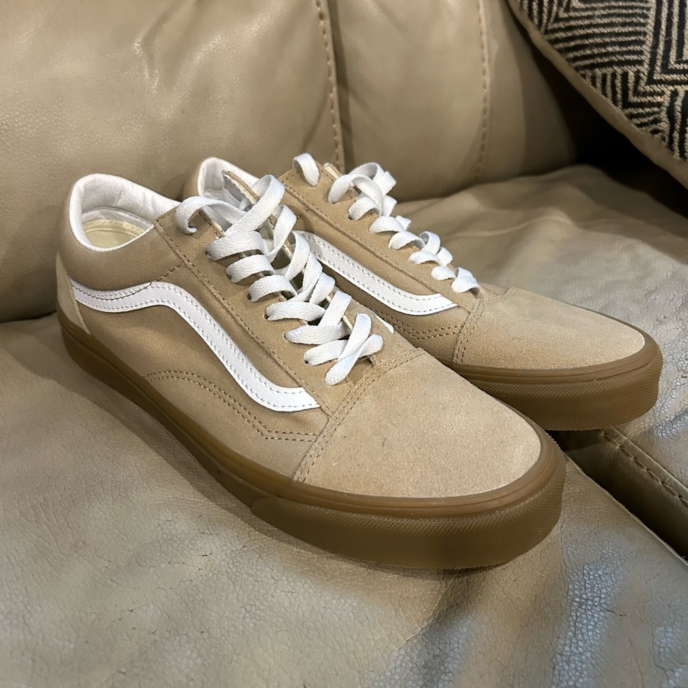 Vans Tan and White Men's Shoes